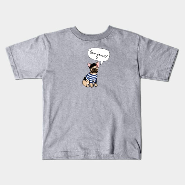 French bulldog Kids T-Shirt by dinainbloom